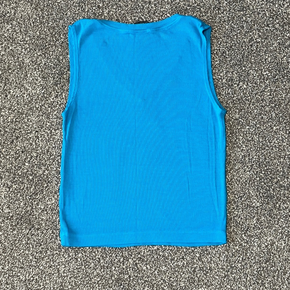 Michael Stars Ribbed Blue Tank Top - Picture 5 of 9